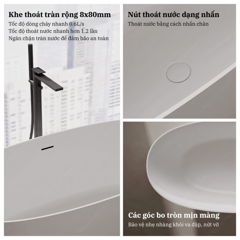 Bồn tắm Solid Surface Nexus cao cấp