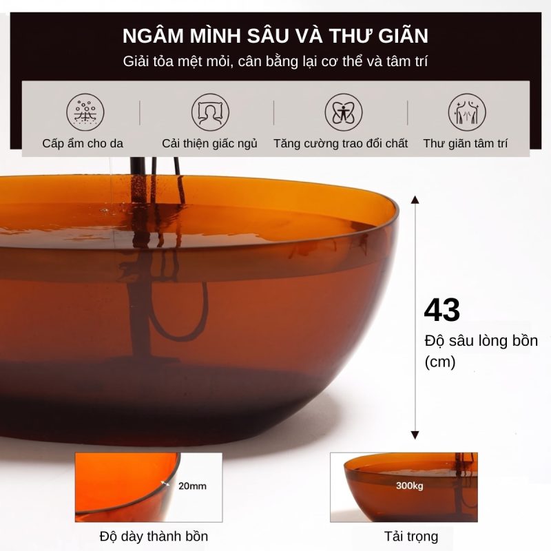 Bồn tắm trong suốt cap cấp Nexus