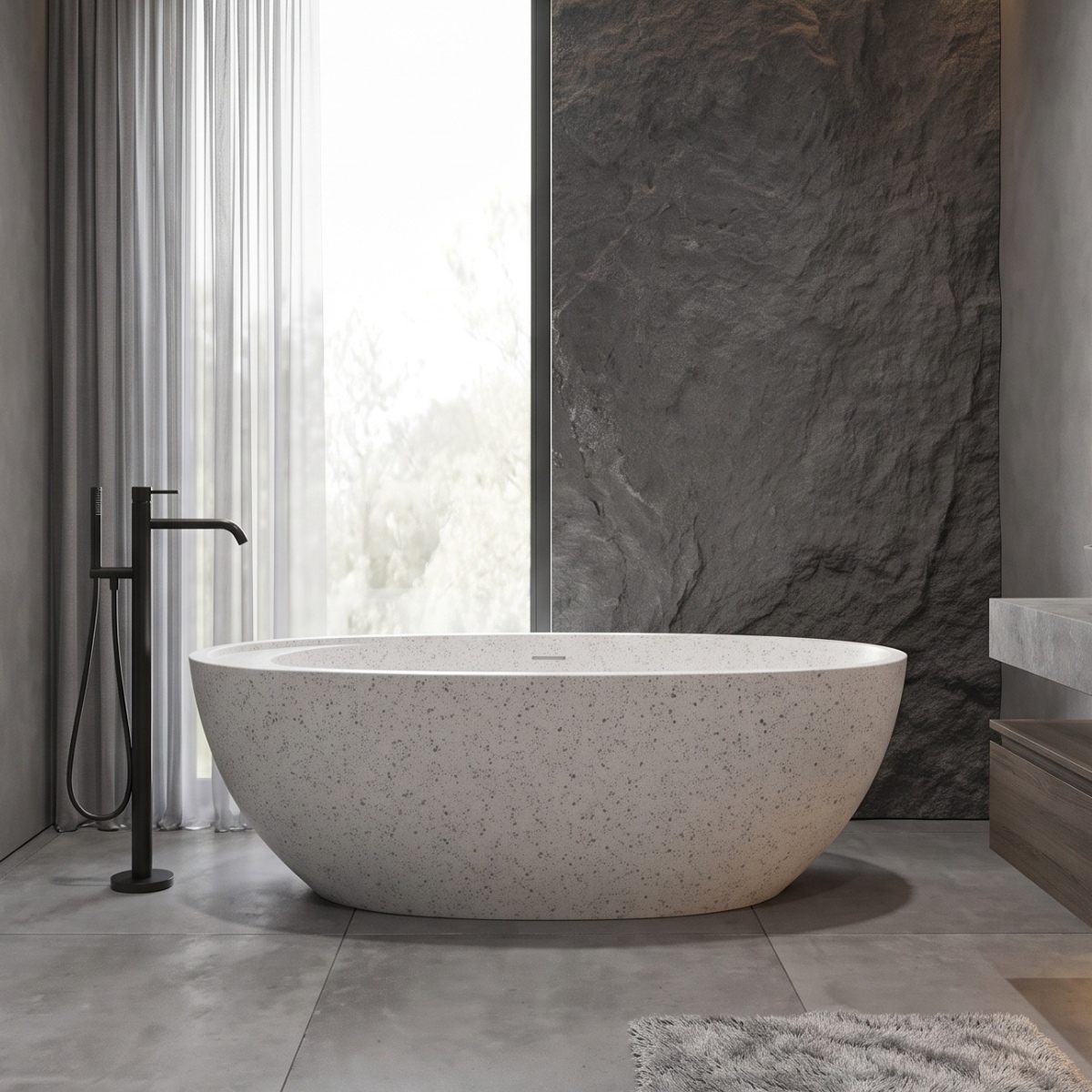 Bồn tắm đá mài Terrazzo Nexus NX-4501O