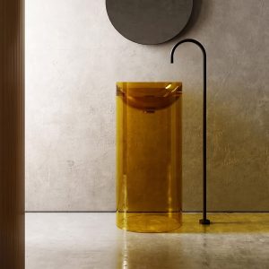 Lavabo trụ đặt sàn trong suốt NXB-Z201T