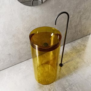 Lavabo trụ đặt sàn trong suốt NXB-Z201T