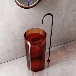 Lavabo trụ đặt sàn trong suốt NXB-Z203T