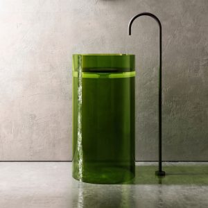 Lavabo trụ đặt sàn trong suốt NXB-Z205T
