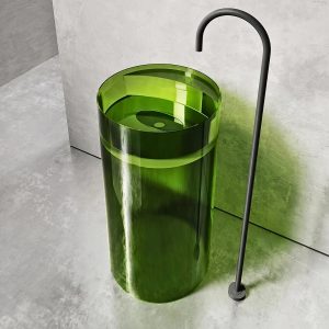 Lavabo trụ đặt sàn trong suốt NXB-Z205T