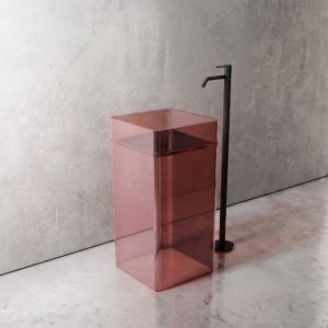 Lavabo trụ đặt sàn trong suốt NXB-Z20T