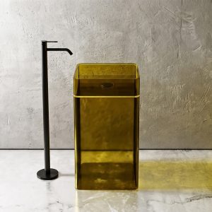 Lavabo trụ đặt sàn trong suốt NXB-Z21T