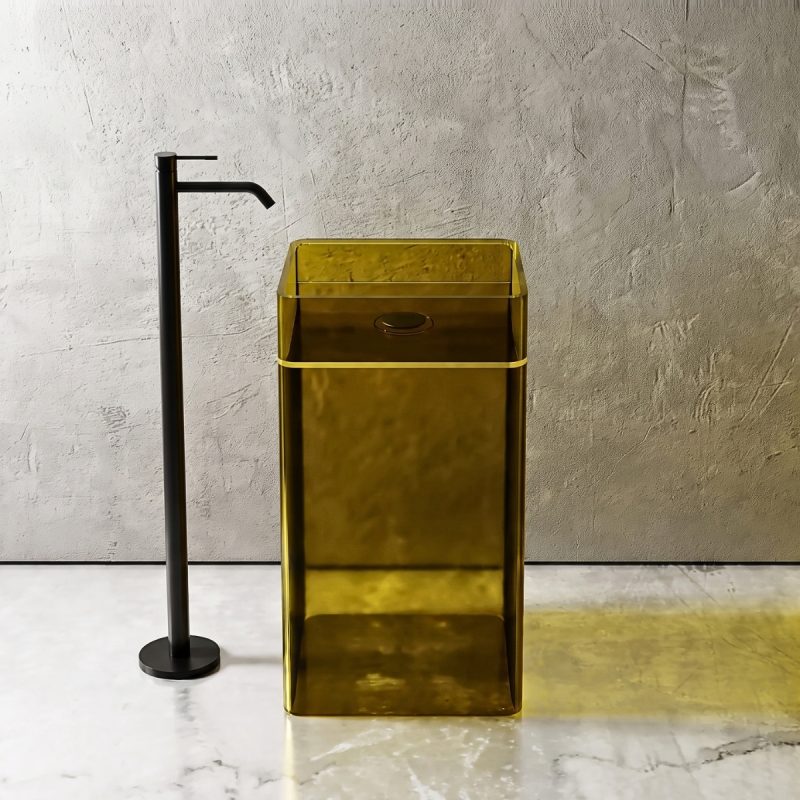 Lavabo trụ đặt sàn trong suốt NXB-Z21T