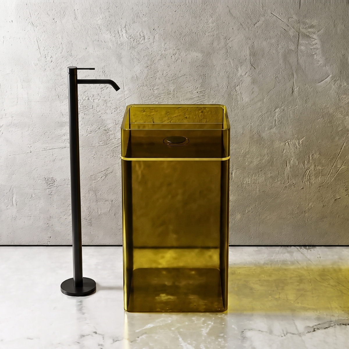 Lavabo trụ đặt sàn trong suốt NXB-Z21T