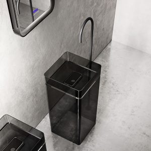 Lavabo trụ đặt sàn trong suốt NXB-Z231T