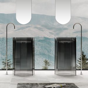 Lavabo trụ đặt sàn trong suốt NXB-Z319T