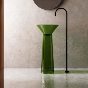 Lavabo trụ đặt sàn trong suốt NXB-Z325T