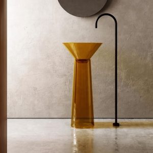 Lavabo trụ đặt sàn trong suốt NXB-Z325T