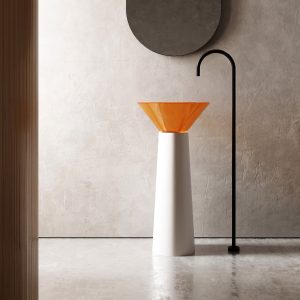 Lavabo trụ đặt sàn trong suốt NXB-Z325T