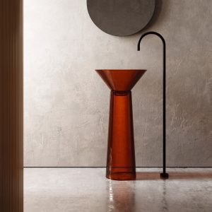Lavabo trụ đặt sàn trong suốt NXB-Z325T