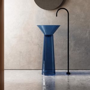 Lavabo trụ đặt sàn trong suốt NXB-Z325T