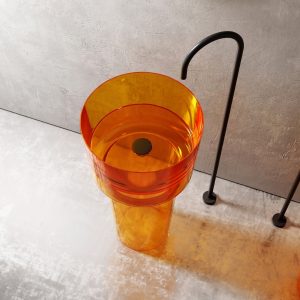 Lavabo trụ đặt sàn trong suốt NXB-Z352T