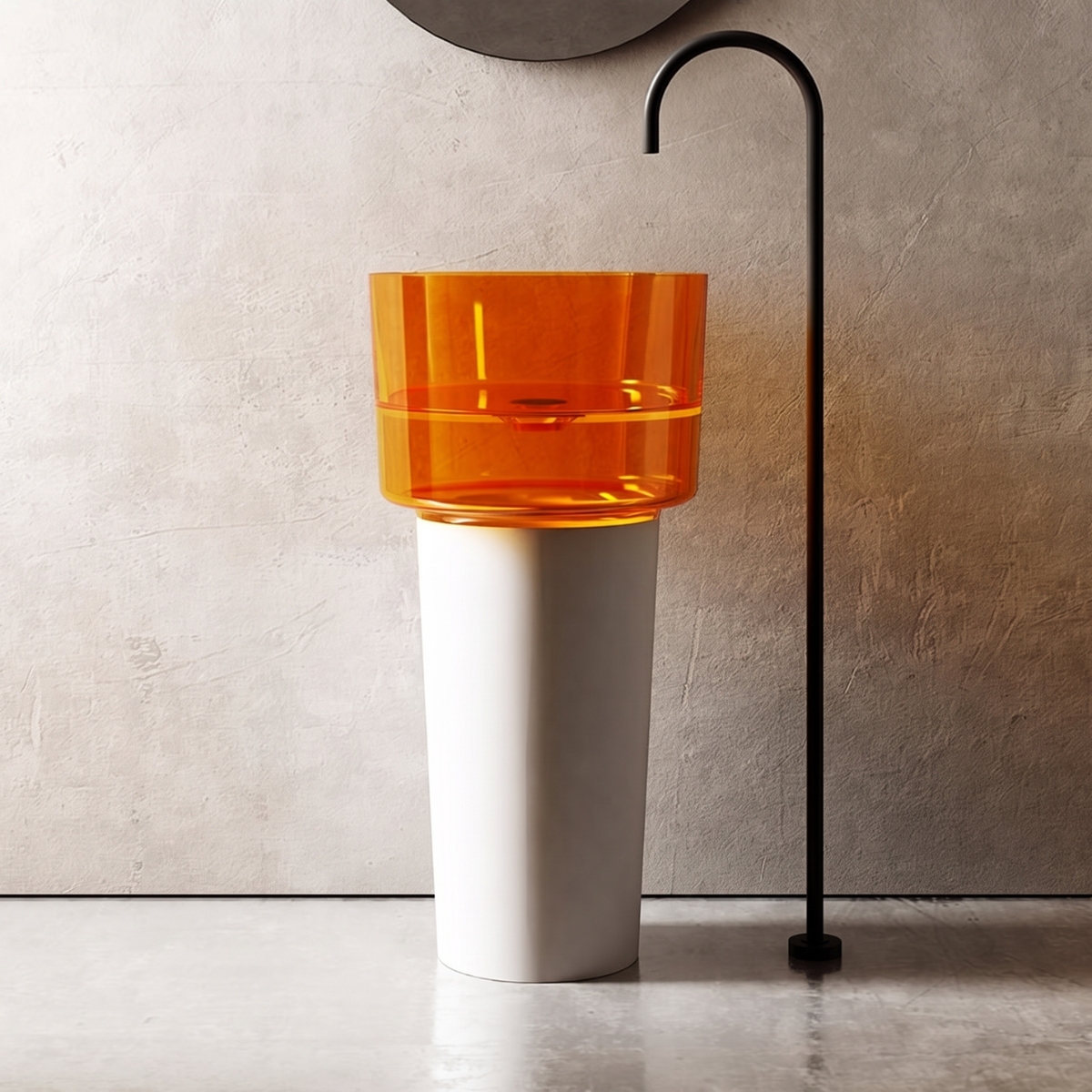 Lavabo trụ đặt sàn trong suốt NXB-Z352T