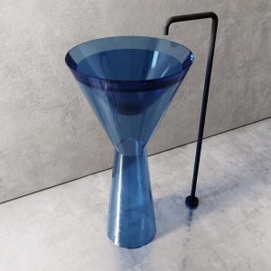 Lavabo trụ đặt sàn trong suốt NXB-Z362T