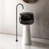 Lavabo trụ đặt sàn trong suốt NXB-Z363T