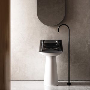 Lavabo trụ đặt sàn trong suốt NXB-Z363T