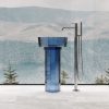 Lavabo trụ đặt sàn trong suốt NXB-Z369T