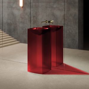 Lavabo trụ đặt sàn trong suốt NXB-Z801T