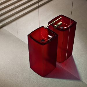 Lavabo trụ đặt sàn trong suốt NXB-Z801T