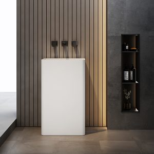 Lavabo trụ đứng đặt sàn Solid Surface NXB-Z09