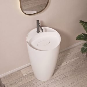Lavabo trụ đứng đặt sàn Solid Surface NXB-Z213