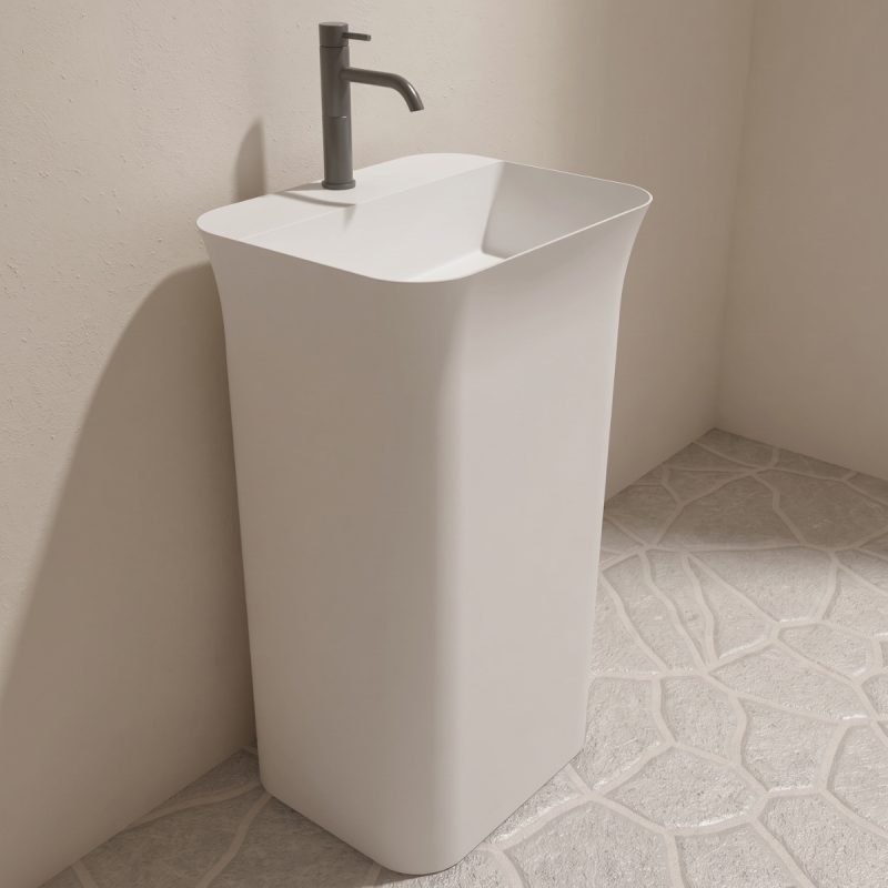 Lavabo trụ đặt sàn Solid Surface NXB-Z238