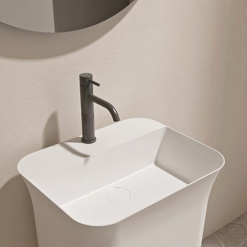 Lavabo trụ đặt sàn Solid Surface NXB-Z238