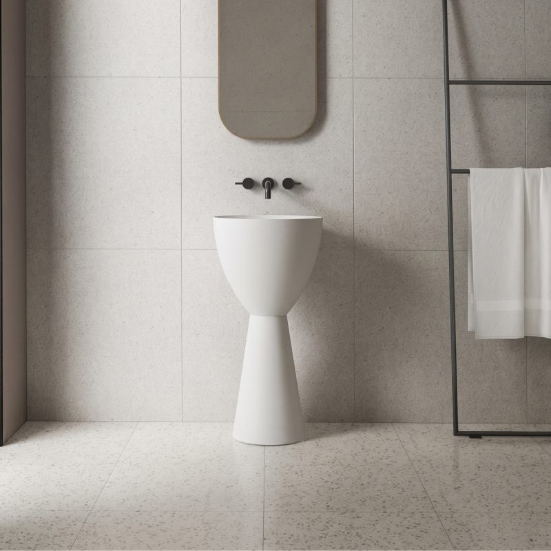 Lavabo trụ đặt sàn Solid Surface NXB-Z361