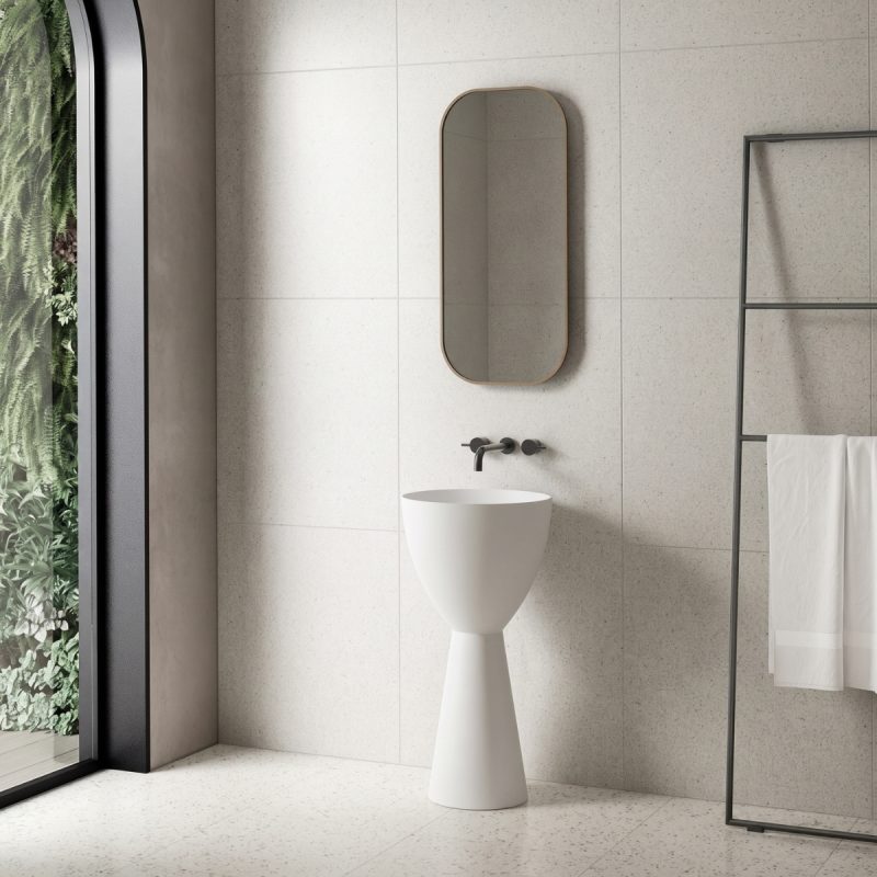 Lavabo trụ đặt sàn Solid Surface NXB-Z361
