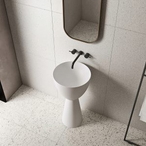 Lavabo trụ đứng đặt sàn Solid Surface NXB-Z361