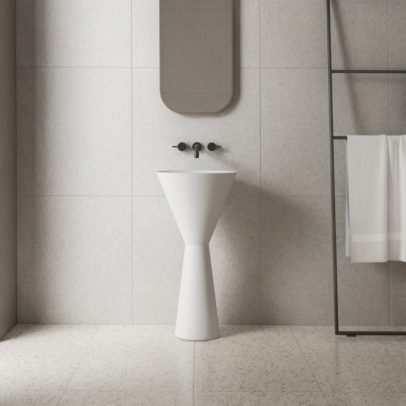 Lavabo trụ đặt sàn Solid Surface NXB-Z362