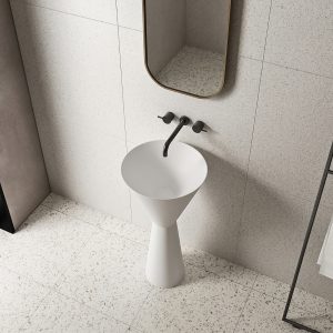 Lavabo trụ đứng đặt sàn Solid Surface NXB-Z362