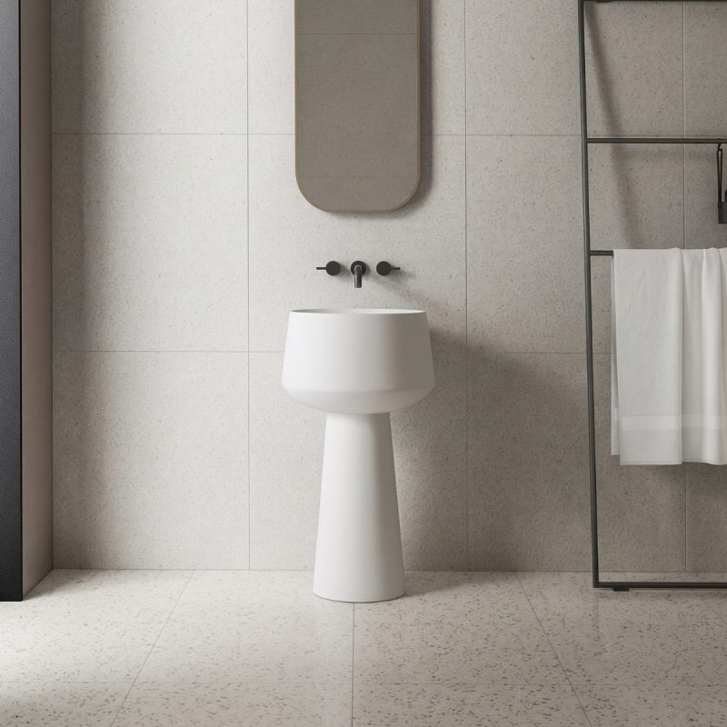 Lavabo trụ đặt sàn Solid Surface NXB-Z363