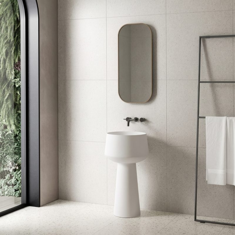 Lavabo trụ đặt sàn Solid Surface NXB-Z363
