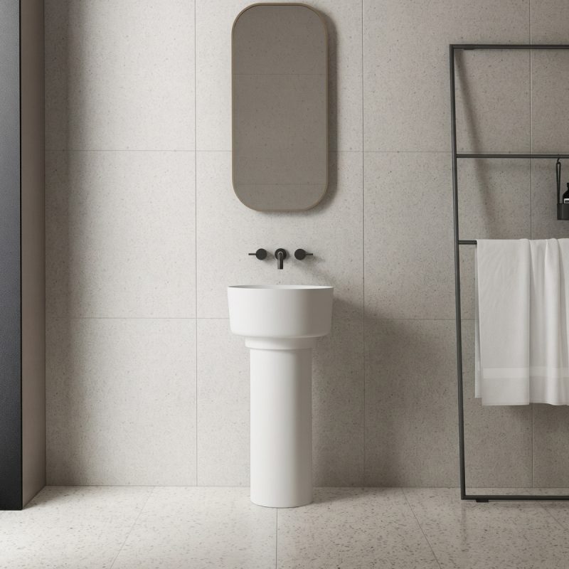 Lavabo trụ đặt sàn Solid Surface NXB-Z368