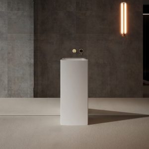 Lavabo trụ đứng đặt sàn Solid Surface NXB-Z801