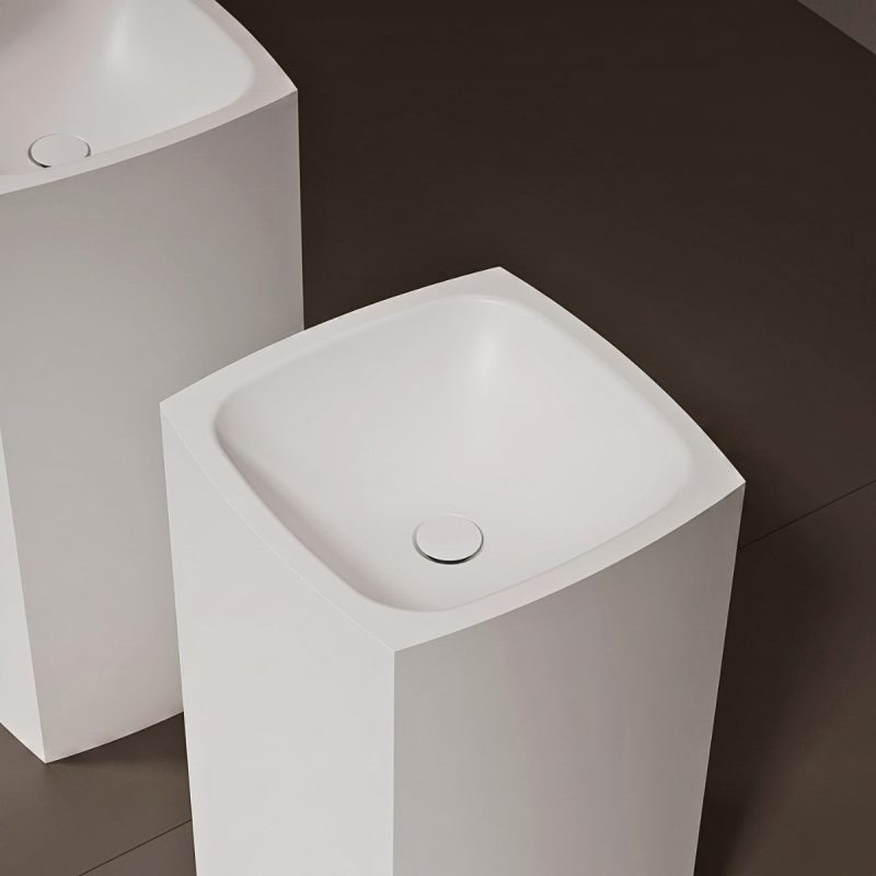 Lavabo trụ đặt sàn Solid Surface NXB-Z801