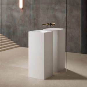 Lavabo trụ đứng đặt sàn Solid Surface NXB-Z802