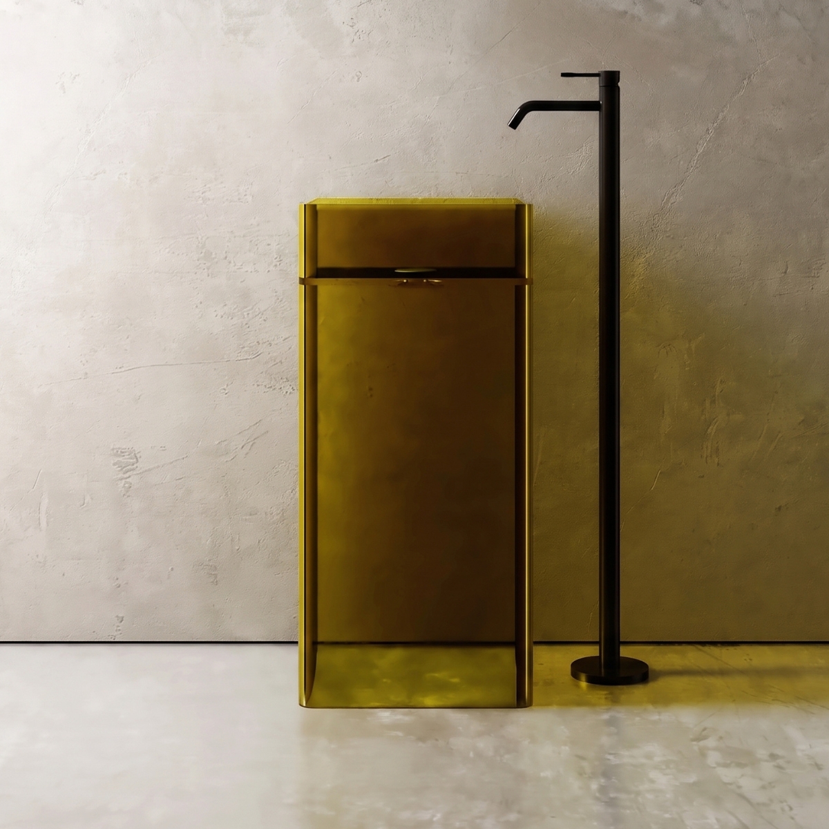 Lavabo trụ đặt sàn trong suốt NXB-Z21T