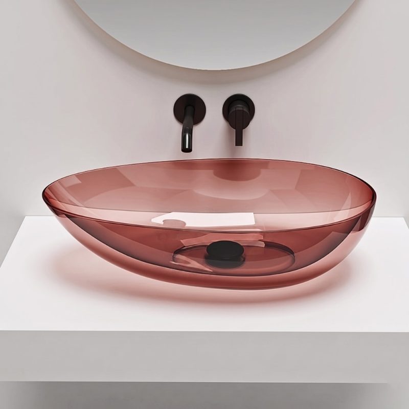 Lavabo trong suốt đặt bàn NXB‑A75T