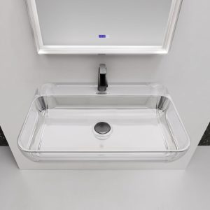 Lavabo trong suốt treo tường NXB‑G201T