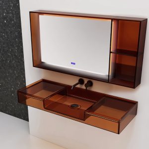 Lavabo trong suốt treo tường NXB‑G803T