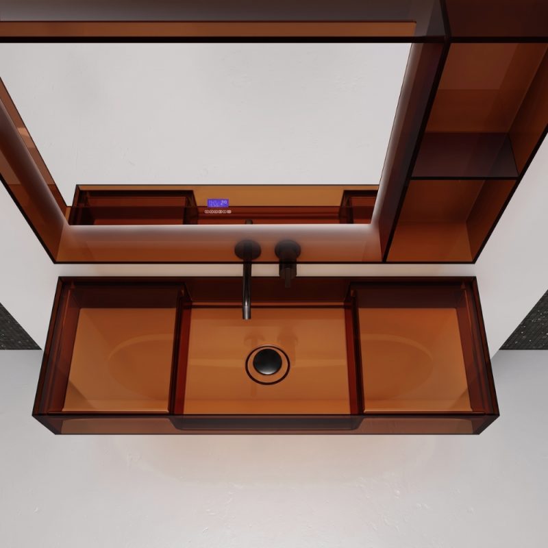 Lavabo trong suốt treo tường NXB‑G803T
