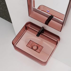 Lavabo trong suốt treo tường NXB‑G821T