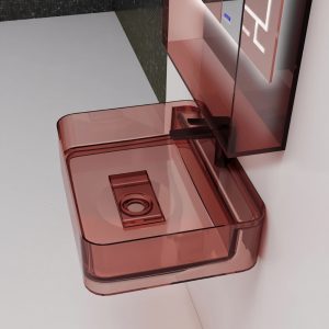 Lavabo trong suốt treo tường NXB‑G821T