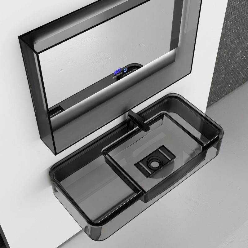 Lavabo trong suốt treo tường NXB‑G823T